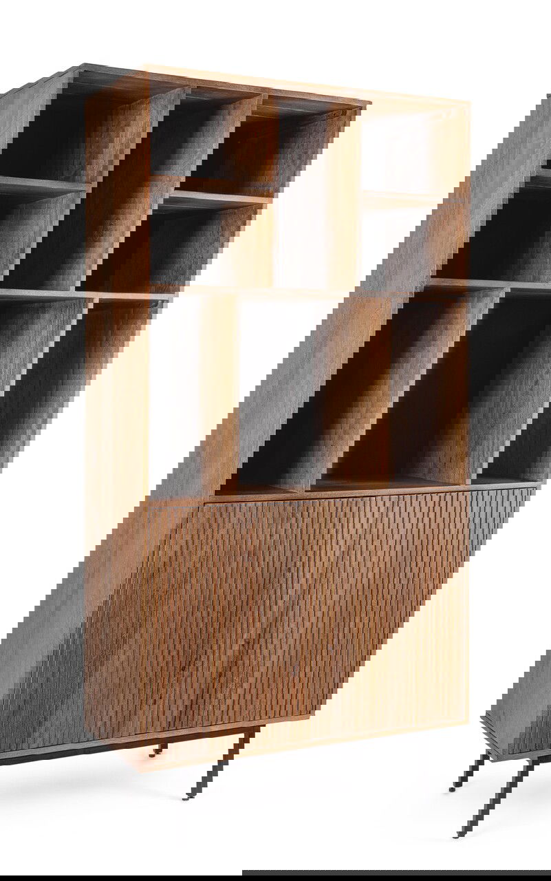 Biblioteca Tadita, Bizzotto, 85x40x170 cm, lemn de mango/otel