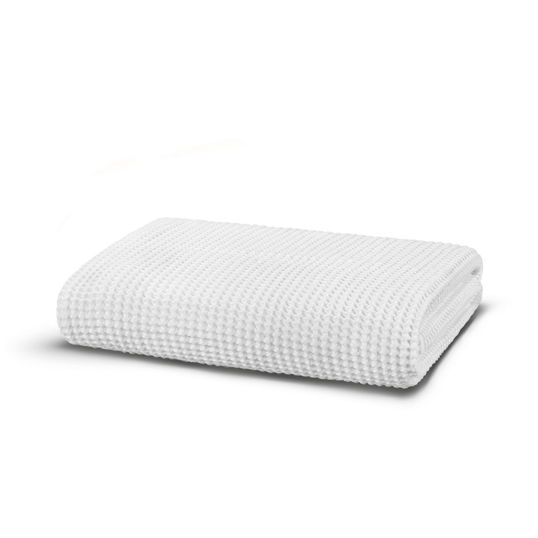 Prosop de baie, L`appartement , Modal Waffle (76 x 142), 50% Tesatura modala/50% Bumbac, Alb