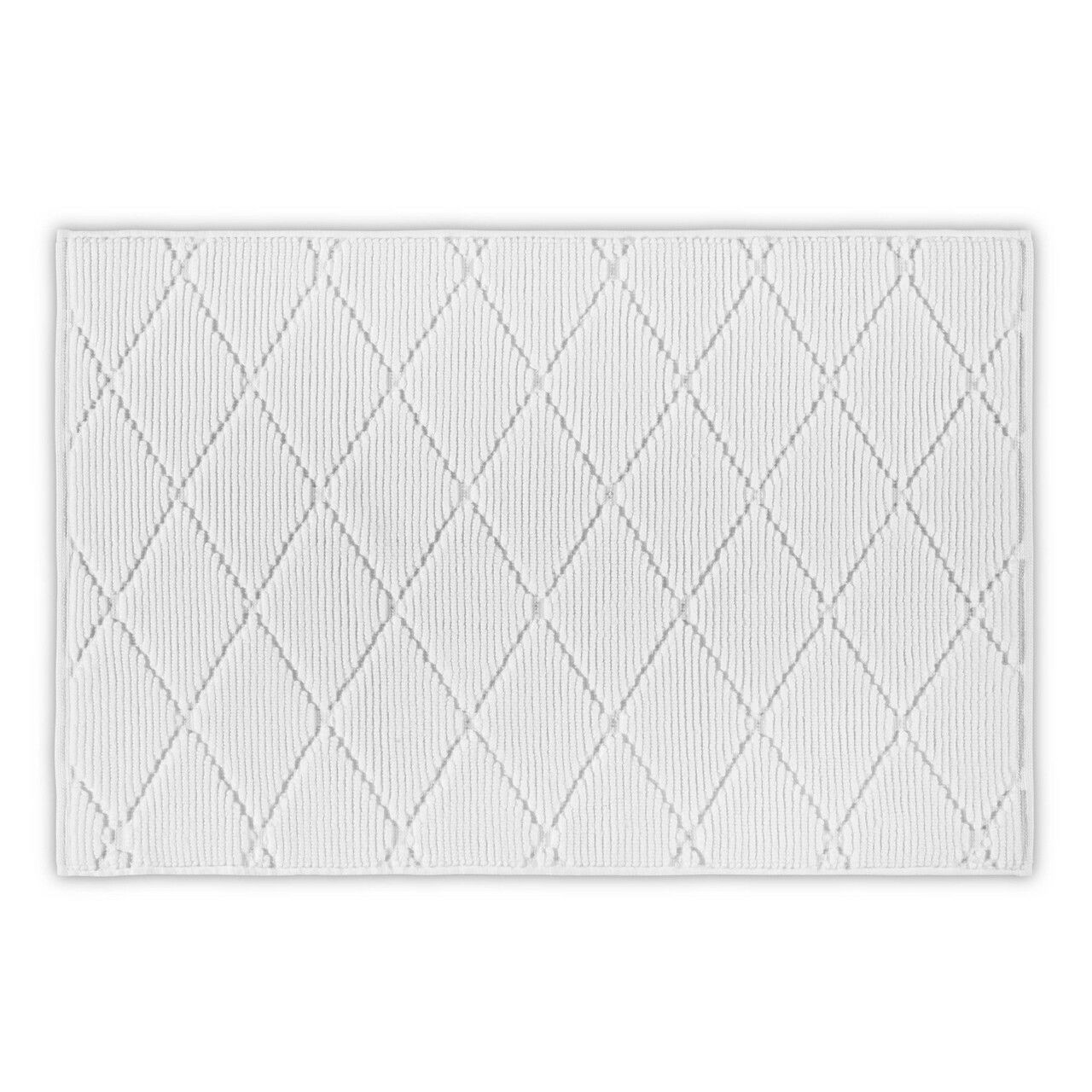 Covoras de baie, L'appartement , Diamond, 50x80 cm, Bumbac, Alb