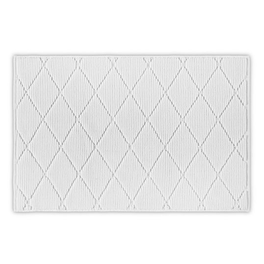 Covoras de baie, L`appartement , Diamond, 50x80 cm, Bumbac, Alb