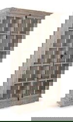 Biblioteca Columbia, Bizzotto, 120x42x210 cm, lemn de frasin/sticla