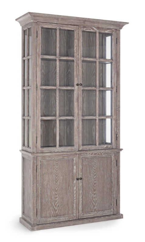 Biblioteca Columbia, Bizzotto, 124x43x230 cm, lemn de frasin/sticla