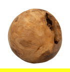 Sculptura decorativa Ball, Mauro Ferretti, 20x20x20 cm, tec reciclat, lucrat manual, model unicat, maro