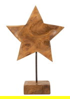 Sculptura decorativa Star, Mauro Ferretti, 28x12x42 cm, tec reciclat, lucrat manual, model unicat, maro
