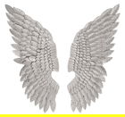 Set 2 decoratiuni de perete Wings, Mauro Ferretti, 37.5x3x100 cm, fier, argintiu