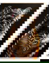 Tablou decorativ Bully C, Mauro Ferretti, 62x82 cm, metal/lemn de brad/canvas, multicolor