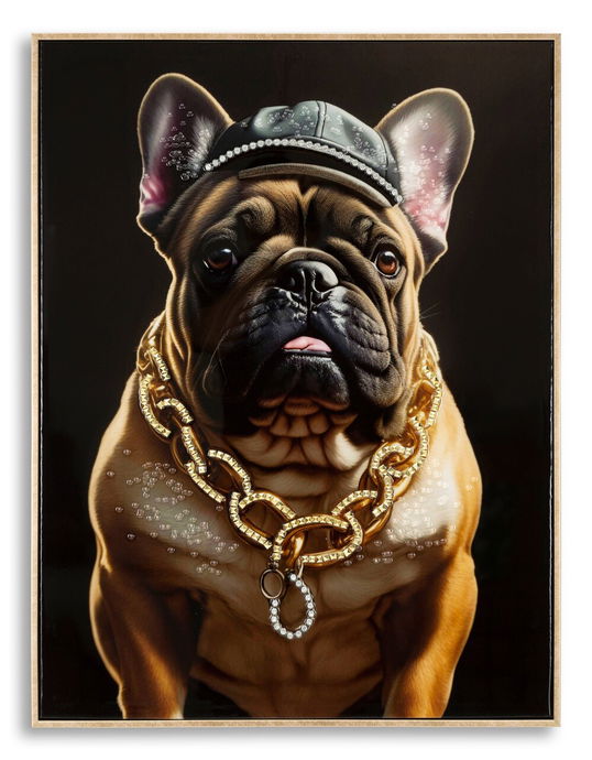 Tablou decorativ Bully C, Mauro Ferretti, 62x82 cm, metal/lemn de brad/canvas, multicolor