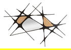Decoratiune de perete Absy, Mauro Ferretti, 114x80 cm, fier/MDF, negru/maro