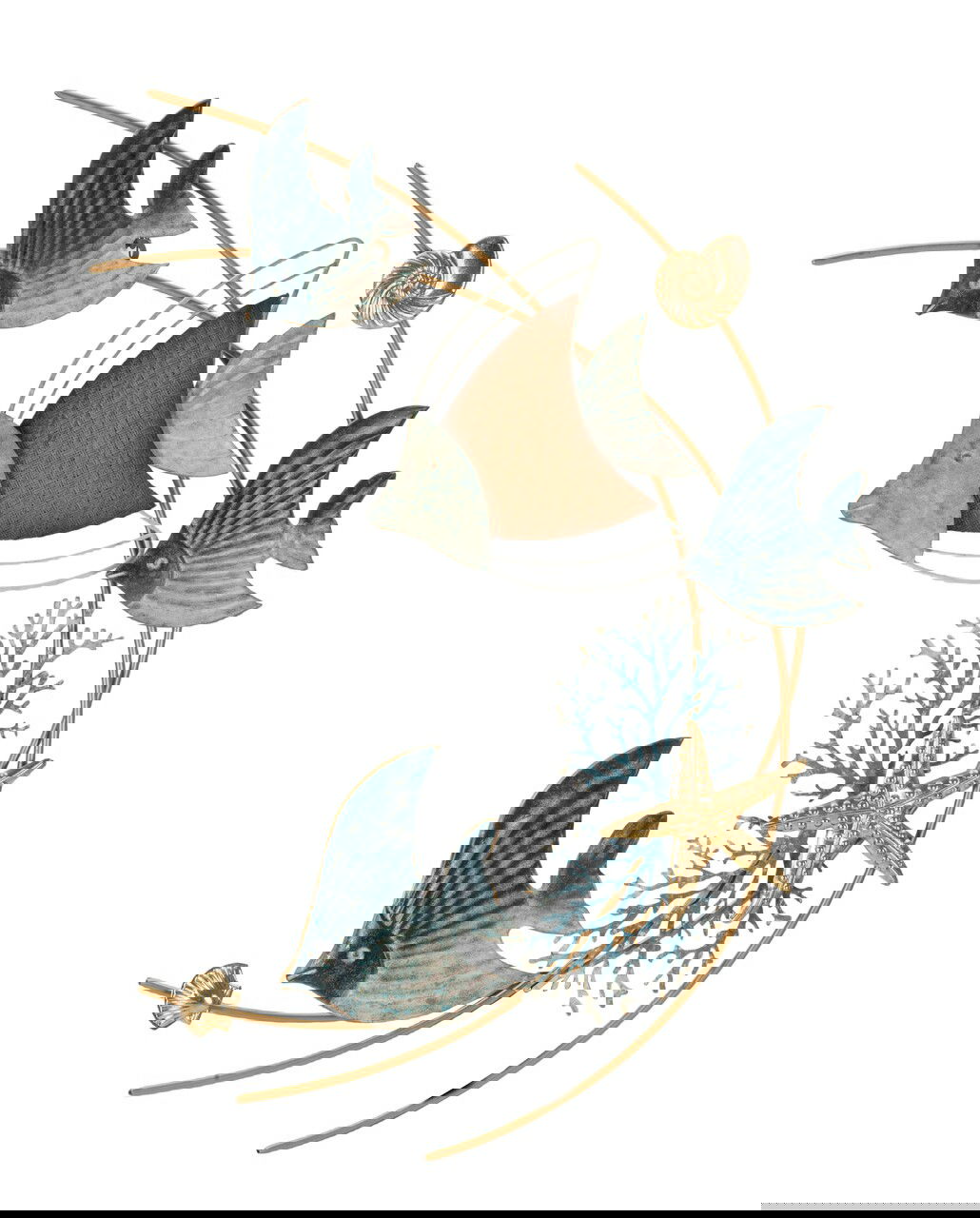 Decoratiune de perete Dory, Mauro Ferretti, 61x86 cm, fier/MDF, multicolor
