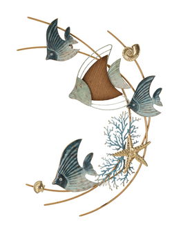 Decoratiune de perete Dory, Mauro Ferretti, 61x86 cm, fier/MDF, multicolor