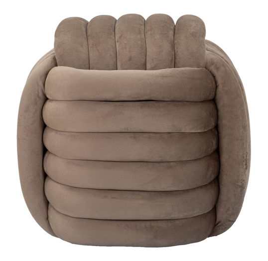 Taburet Softy, Mauro Ferretti, 45x45x45 cm, MDF/catifea din policoton, gri