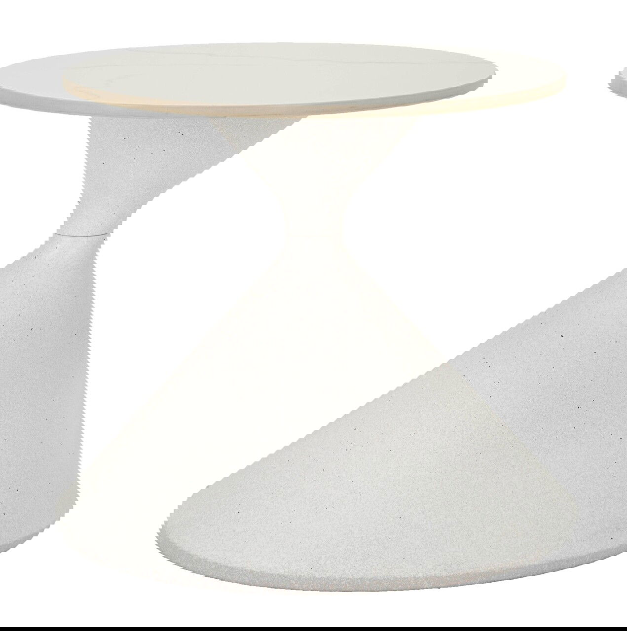 Masuta de cafea White, Mauro Ferretti, 45x45x39 cm, fier/ceramica, alb