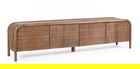 Comoda TV Sanat, Bizzotto, 200x40x50 cm, lemn de mango/MDF, lucrat manual, maro