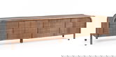 Comoda TV Sanat, Bizzotto, 200x40x50 cm, lemn de mango/MDF, lucrat manual, maro
