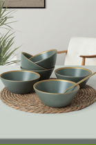 Set boluri, Keramika, 275KRM1905, 100% CERAMICA / , Nu absorbi apa, Verde / Aur