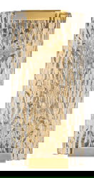 Aplica de perete Oblin, Mauro Ferretti, 2 x E14, 40W, 36x15x10 cm, sticla/fier, auriu/natural