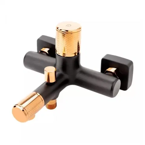 Baterie cada si dus FDesign Ardesia negru-rose gold