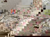Cuvertura dubla, EnLora Home, Care Pink, 200x235 cm, 100% bumbac, multicolor