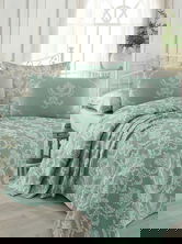 Cuvertura pique Single (FR), Pure - Water Green, Eponj Home, Bumbac