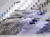 Lenjerie de pat pentru o persoana (DE), Donjette - Dark Blue, Pearl Home, Bumbac Ranforce
