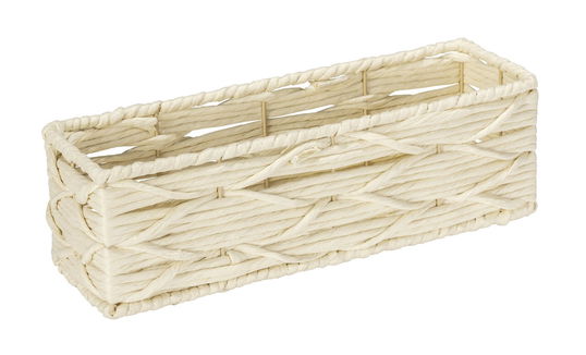 Cutie depozitare, Wenko, Vabriano, 32 x 10 x 10 cm, hartie/metal, bej