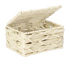 Cutie depozitare cu capac, Wenko, Vabriano, 19 x 14 x 10 cm, hartie/metal, bej