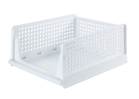 Set 2 cosuri depozitare Maximex, Foldable, 33.5x43x18.5 cm, polipropilena, alb