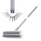 Matura cu cap dublu si buza cu racleta Maximex, Dual, 80-112x24x10 cm, inox/polipropilena, alb/gri