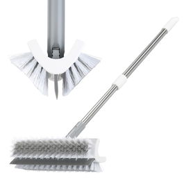 Matura cu cap dublu si buza cu racleta Maximex, Dual, 80-112x24x10 cm, inox/polipropilena, alb/gri