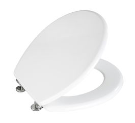 Capac de toaleta Prima, Wenko, 37x41 cm, MDF/inox, alb