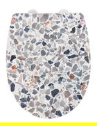 Capac de toaleta Terrazzo, Wenko, 36.5x45 cm, termoplastic/inox, multicolor