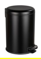 Cos de gunoi cu pedala Leman, Wenko, 30.5x37.5x44 cm, otel/polipropilena, negru