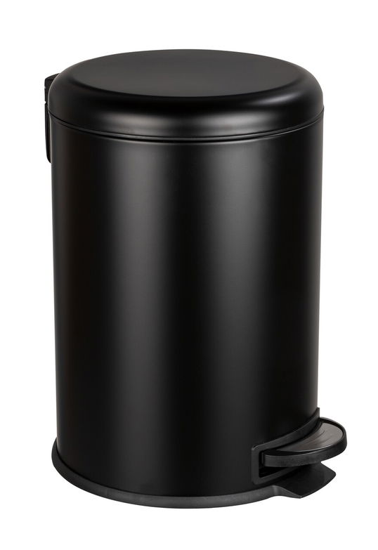 Cos de gunoi cu pedala Leman, Wenko, 30.5x37.5x44 cm, otel/polipropilena, negru