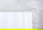 Bara pentru perdea de dus Era, Wenko, 81x2x3.5 cm, aluminiu/polietilena, argintiu lucios