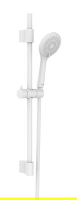 Para de dus cu furtun Water Saving, Wenko, 11 cm/ 150 cm/ 70 cm, inox, alb