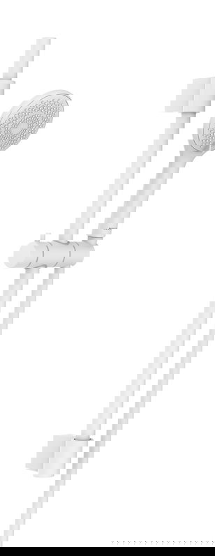 Para de dus cu furtun Water Saving, Wenko, 11 cm/ 150 cm/ 70 cm, inox, alb