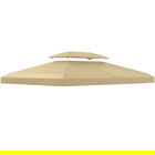 Outsunny Acoperiș de Înlocuire pentru Foișor, Capac de Foișor din Poliester Rezistent la UV cu Acoperiș pe 2 Niveluri, 4x3 m, Crem | Aosom Romania