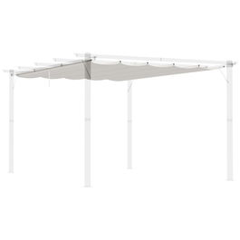 Outsunny Copertină de Schimb pentru Pergolă de Grădină cu 10 Orificii de Drenaj, Acoperire din Poliester, 250x255 cm, Gri | Aosom Romania