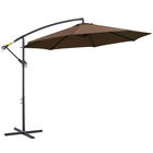 Outsunny Umbrelă Exterioară cu Manivelă, din Oțel și Poliester Rezistent la UV, Ø295x245 cm, Alb Crem | Aosom Romania