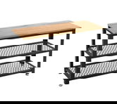 Bancheta cu pantofar Industrial Mesh, Vasagle, 73x30x45 cm, max 90 kg, PAL/otel, natural/negru