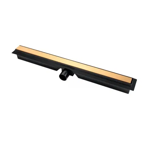 Set PROMO rigola dus Fdesign Kleome cu grila auriu negru-faiantabila 60 cm